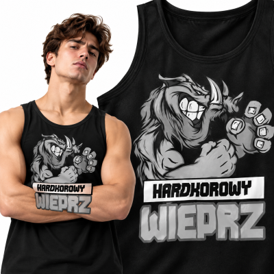 TANK TOP NA SIŁOWNIĘ HARDKOROWY WIEPRZ